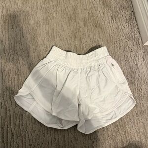Lululemon Athletica White Athletic Shorts(has stain shown in pics)